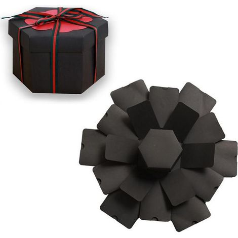 Boite Cadeau Creative, Boîte Surprise Explosion DIY Mémoire Box Album Photo Scrapbooking Album Photo Gift Box Cadeau Anniversaire Mariage Saint Valentin Noël, (1/5)