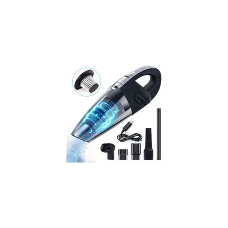 Aspiradora de mano inalámbrica, aspiradora de mano con potente succión de 120 W y batería de litio de 2200 mAh, aspiradora portátil para seco, ideal para el coche, pelo de mascotas y polvo - Crezuo (1/4)
