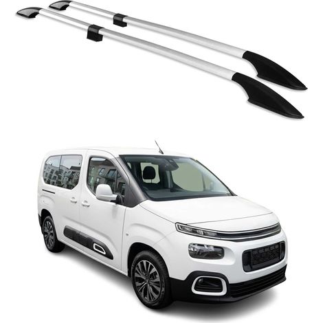 OMAC Barres de Toit longitudinales pour Citroen Berlingo 2018-2026 L2 Alu Gris (1/5)