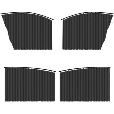 Parasoles para las ventanillas laterales del coche, juego de 4, cortinas magnéticas para preservar la privacidad, accesorios para el coche, protección solar para dormir o acampar. (1/5)