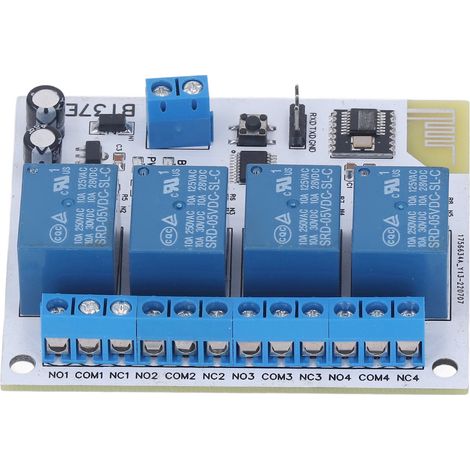 Module de commande de relais Bluetooth 4 canaux anti-interférences, panneau de commande à distance RF 2,4 GHz, 5 V CC (1/5)