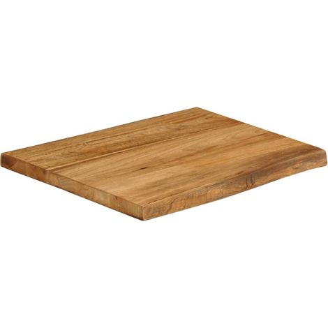 Tischplatte mit Baumkante 60x60x2,5 cm Massivholz Mango vidaXL