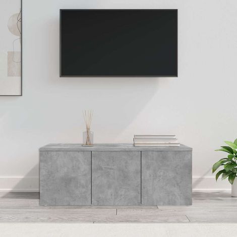 801863 vidaXL TV Cabinet Concrete Grey 80x34x30 cm Engineered Wood (1/5)