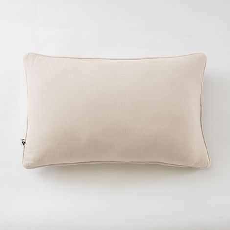 Coussin déhoussable 40 x 60 cm – Gaze de coton unie GAÏA Pampa (1/3)