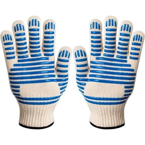 Gants de Barbecue, Gants de Four Double Résistant à la Chaleur 350°C, Gants Silicone Antidérapants BBQ pour Le Soudage de Cuisson, Grillades, Cuisson au Four, Cheminée, Gants de Cuisine - S (1/5)
