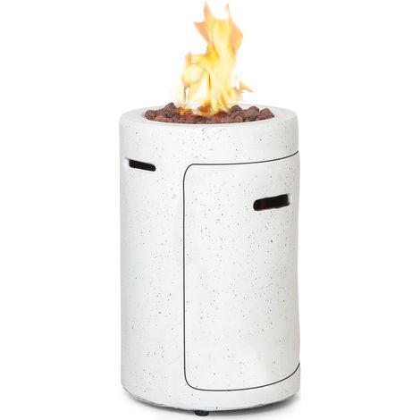 Blumfeldt Chimenea de gas Crete de 13 kW gas líquido acero inoxidable
