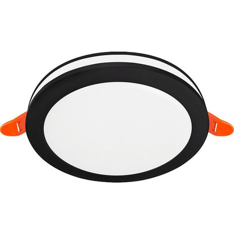 Plafonnier LED encastrable 9W noir 720lm 3CCT rond PAULA HOROZ panneau LED plafond intérieur (1/5)