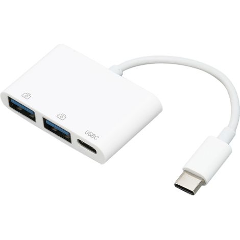 3-in-1 USB-Adapter: schnelle Datenübertragung, einfache Bedienung, geringe Größe, tragbarer USB-Multiport für Telefon und Computer. (1/5)