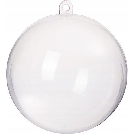 KUGEL WEIHNACHTSKUGEL ACRYL TRANSPARENT PLASTIK VERBUNDENE WEIHNACHTSKUGELN KUGELN DECO 11cm