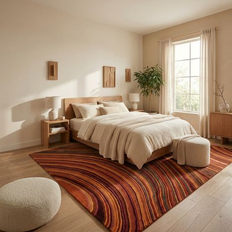 Tapis design ColorSplash - Designertapis - 230x160cm, Rectangular - 100% Laine vierge - Tufté main - Multicolore