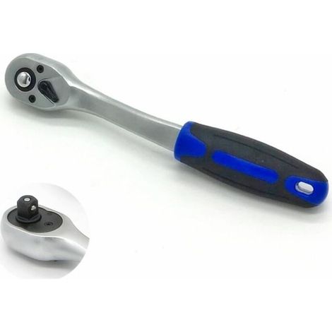 Chiave a cricchetto da 3/8" con impugnatura ergonomica – 24 denti, testa girevole, acciaio temprato, venduta singolarmente