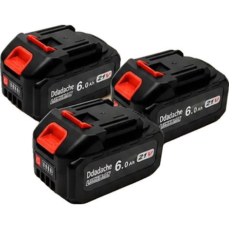 Batterie Lithium-Ion, 21V, capacité de 6000mAh, 3PCS (1/2)