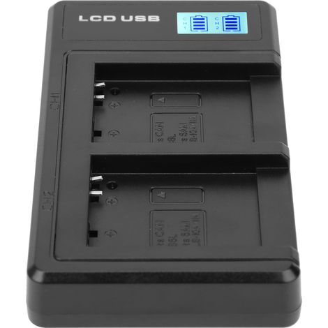 Chargeur de batterie portable pour appareil photo NB-6L, chargeur double USB avec écran LCD (1/5)