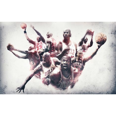 Papier peint panoramique Basket / Basket-ball - Joueurs - 408 cm x 255 cm (1/2)