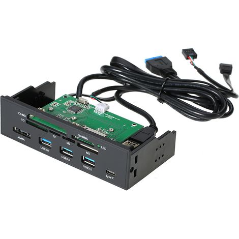 Sunshine-tipway STW 5,25 '' Lecteur de carte interne Multifonction Tableau de bord PC Panneau avant Type-C USB 3.1 3.0 Prise en charge CF MD XD MMC TF M2 MS (1/5)