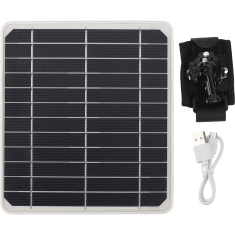 Wasserdichtes, tragbares 20-W-Solarpanel mit USB-C- und DC-Anschlüssen, 5 V 2 A für Radfahren und Wandern (1/5)