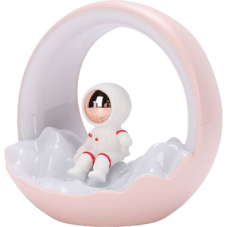 Lampe de nuit rose en forme de lune, trois couleurs, Rechargeable par USB, tactile, avec 3 niveaux de luminosité, pour chambre à coucher (1/5)