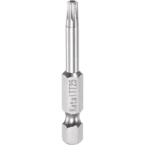 T25 Étoile 7 Point Tournevis Embout 1/4" Hexagonal Tige 2" Longueur Magnétique Sécurité Torx Vis Embout électriques Outil (1/5)