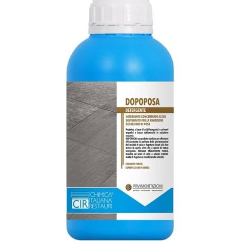 Detergente concentrato acido solventato rimuovere sporco residui dopo posa 1 lt (1/5)