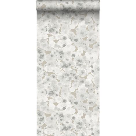 papier peint bulles d'aquarelle taupe et gris - Sanders & Sanders (1/5)