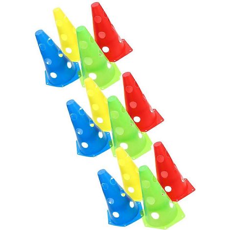 Cônes de signalisation sportive, cônes d'entraînement de football en plastique, entraînement d'agilité, lot de 24 (1/5)