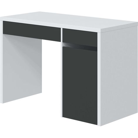 Mesa escritorio MIA Blanco y Gris oficina estudio juvenil 75x108x50 (1/5)