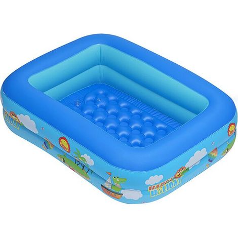Kinderschwimmbecken, quadratisches aufblasbares Schwimmbecken, aufblasbares Planschbecken, Planschbecken, quadratisches Planschbecken, aufblasbares Kinderschwimmbecken, Kinderwasserbecken für drinnen (1/4)