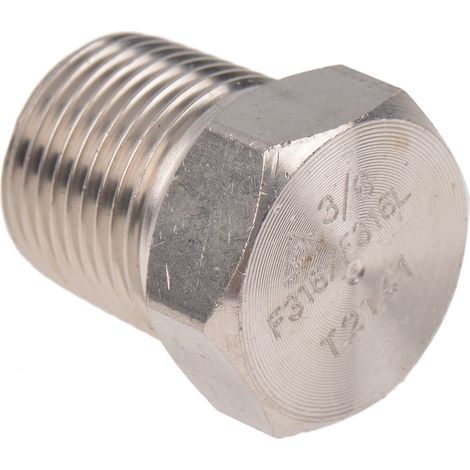 Bouchon hexagonal RS PRO, R 3/8" mâle ( Prix pour 1 ) (1/2)