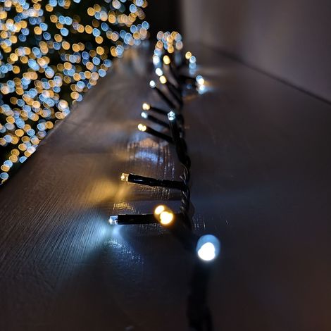 Premier Multi Action TreeBrights - Cluster Tree Lights - 1500 LED - White & WW