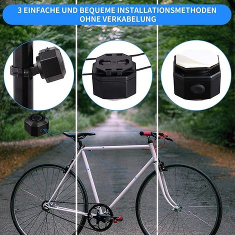 Alarme de vélo avec télécommande sans fil USB-C, étanche, antivol, à vibration, pour moto et scooter. Alarme antivol pour vélo avec télécommande, compatible avec les motos et scooters. (1/5)