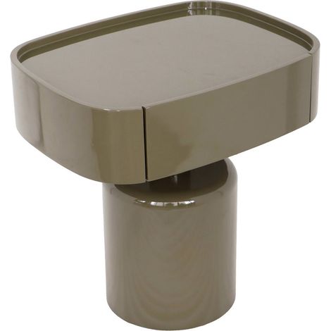 Table de chevet vert argile au design arrondi - vert argile (1/5)