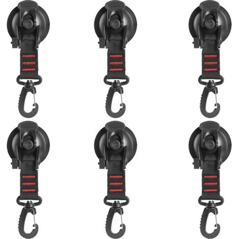 6pcs Ventouse sous vide avec crochet - Robuste Polyvalent - Salle de bain et cuisine (1/5)