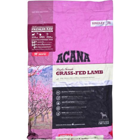 Acana singles cordero alimentado con pastura - 6kg (1/3)