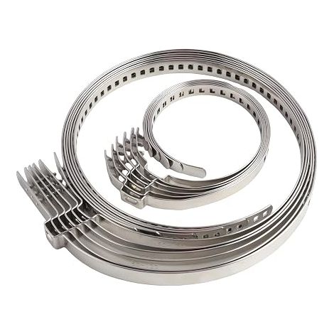 Collier Soufflet Cardan, Soufflet de Cardan Universel en Acier Inoxydable, Collier Serrage, Pince Collier Cardan, Ajustables pour Tuyaux, Gaines, Filtres, Conduits (1/5)