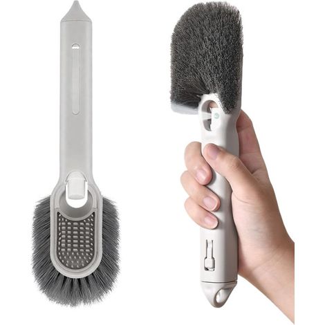 Spülbürste mit Seifenspender – Küchenbürste – Schnelle Reinigung – Kräftige Borsten – 26 x 10 x 7 cm – Mehrfarbig (1/5)