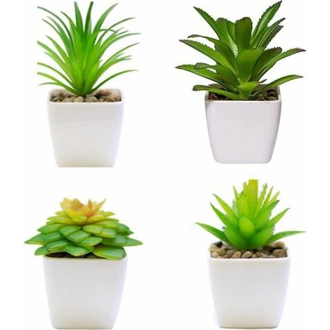 Piante finte con vaso Erba artificiale Ufficio Piante succulente artificiali Casa Balcone Piante artificiali per interni ed esterni (1/4)