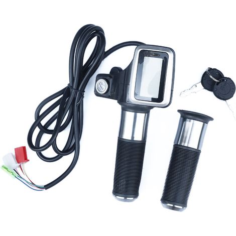 Pièces détachées pour véhicules électriques Harley-Davidson 48V/60V avec klaxon, poignée d'accélérateur LCD, couvre-guidon, poignée d'accélérateur, gamme de vitesses haute/basse (1/3)