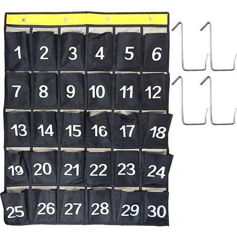 organisateur De Tlphone Portable Numrique 30 Compartiments - Marine Avec Poches Numrotes Et Organisateur Graphique Pochette De Rangement Murale A (1/5)