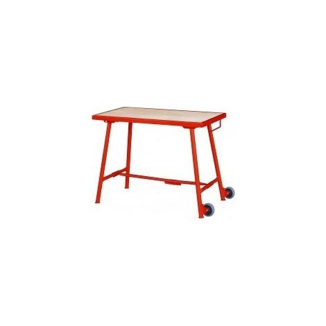 Klappbarer Montagearbeitsplatz Pro mit Rädern H820 x B610 x L1080 mm - Outifrance