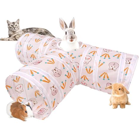 Tunnel pliable pour chat, avec trou d'observation, pour un jeu de cache-cache avec votre animal de compagnie (1/4)