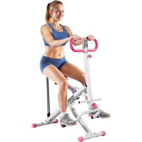 Pour le fitness à domicile, rameur vertical pliable pour squats profonds avec 3 bandes de résistance (1/5)