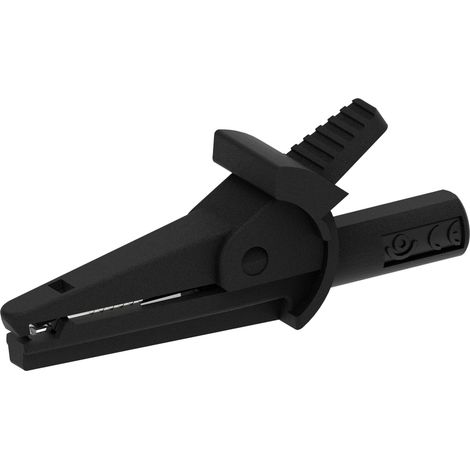 Electro PJP 5002/LM-IEC-CD1-N Pince crocodile noir Plage de serrage max.: 9 mm Longueur: 51 mm 1 pc( (1/2)