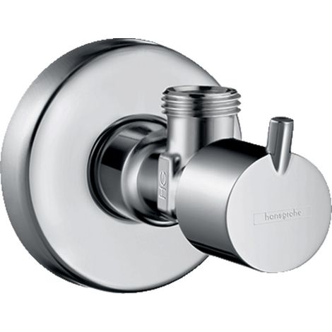 Hansgrohe – Robinet équerre d'arrêt S sortie G 3/8 chromé – Finition chromée – Poignée ergonomique – 13901000