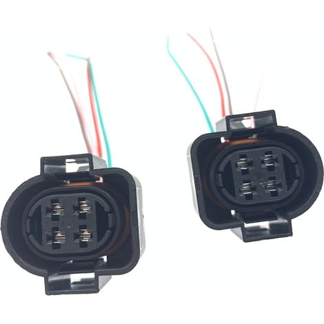 Headlight wiring harness connector and high beam connector compatible with Volkswagen Jetta (older Jetta models 99-08). (1/5)