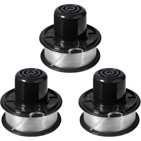 Lot de 3 bobines de fil – Compatibles avec certains modèles – 11 m x 1,6 mm – Coupe-bordures (1/5)