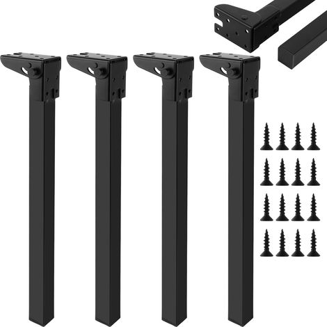 Lot de 4 pieds de table pliables de 40 cm Pieds de meubles pliables Pieds de table pliables Pour table, table à manger, table basse (1/5)