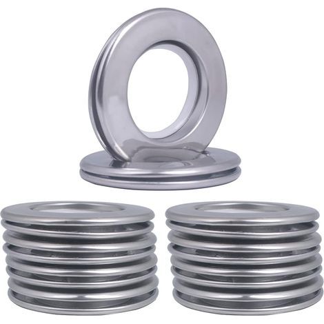 Anneaux de Rideaux à Clipser 40 mm, Acier Inoxydable, 10 Pièces (1/5)