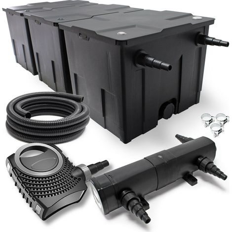 Kit set de filtration 36 watts pompe 8000 litres par heure tuyau 10 m (1/5)