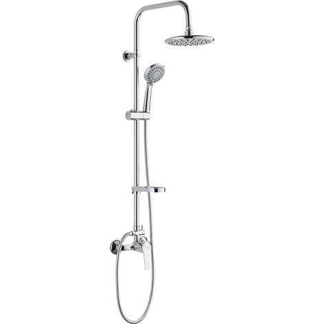 Colonne de douche chromée Enna Kuchinox avec robinet (1/2)