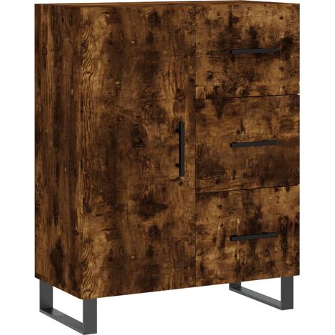 Credenza cassettiera mobile contenitore organizer cucina soggiorno salotto 695 x 34 x 90 cm legno ingegnerizzato marrone 020031069
